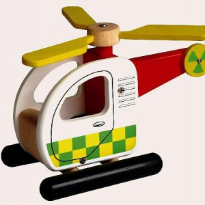 Wood toy helicopter